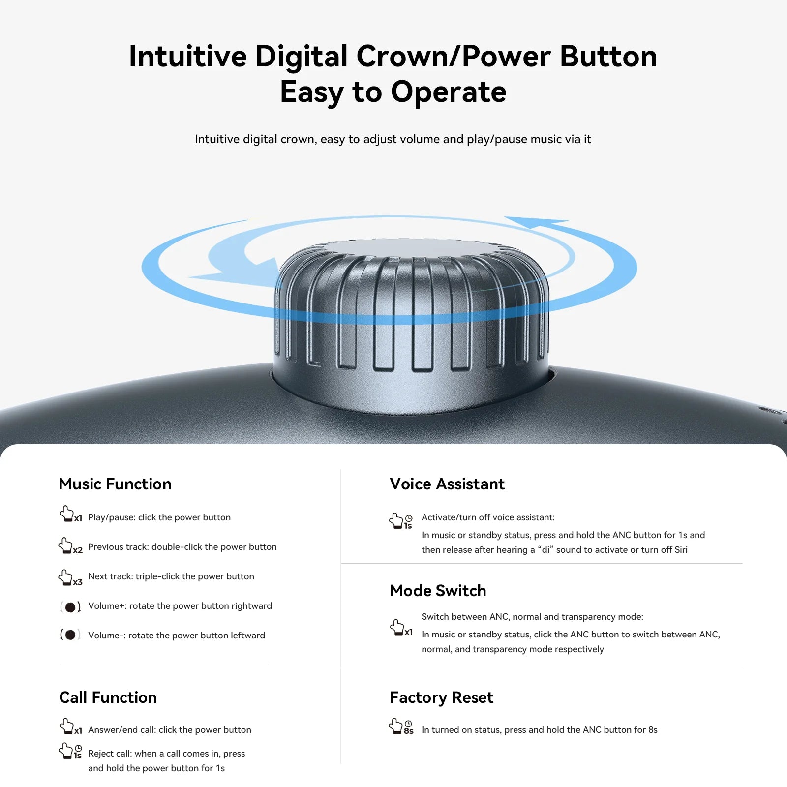 JOYROOM JR-JH1 Hybrid ANC Wireless Headphones