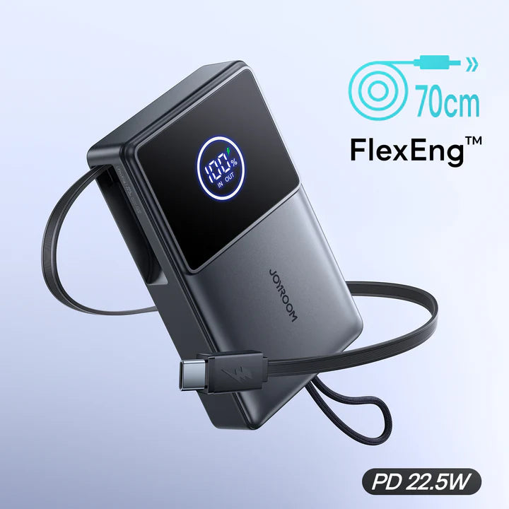 JOYROOM JR-PR1 22.5W Built-in Retractable Cable Powerbank10000mAh