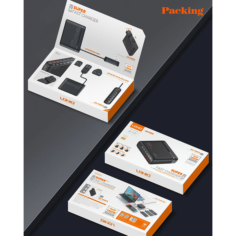 LDNIO 140W GaN Super Fast Desktop Charger A6140C
