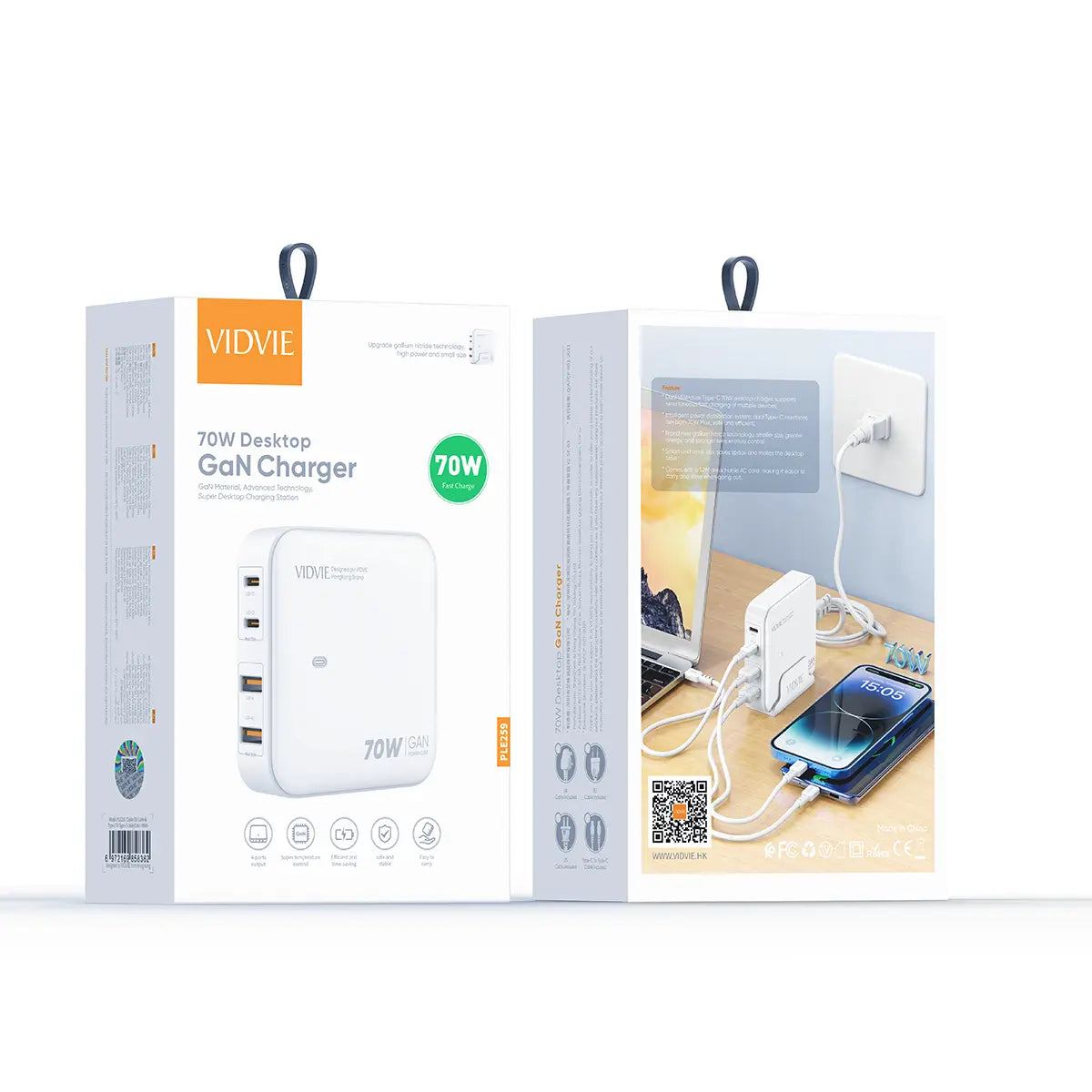 VIDVIE PLE259 70W Desktop GaN Charger