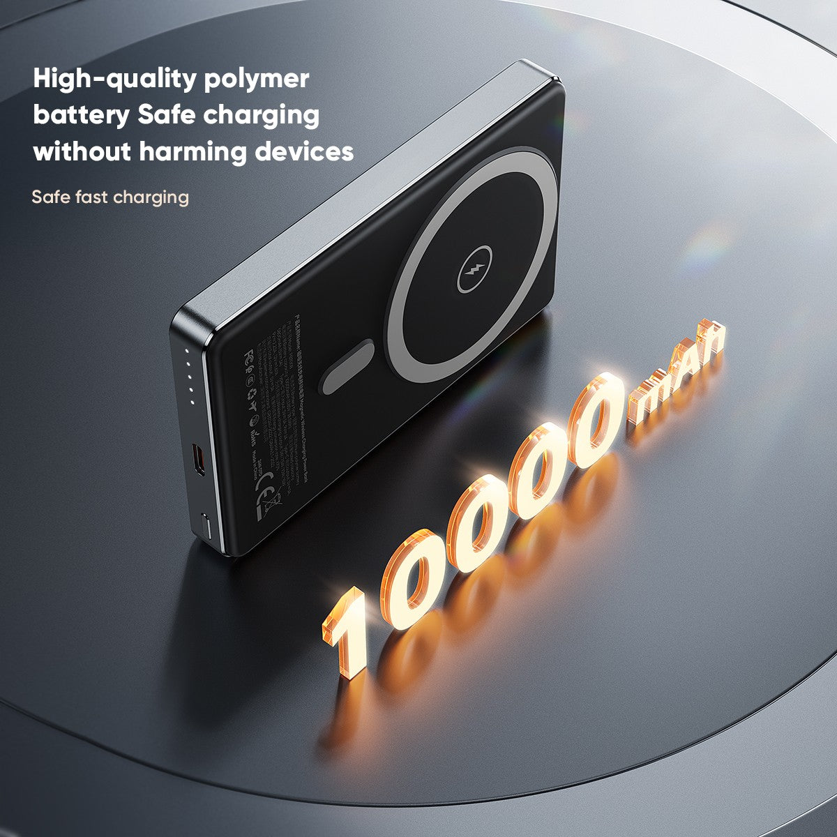 VIDVIE PB7008 10000mAh Ultra-thin Magnetic Wireless Charging Power Bank