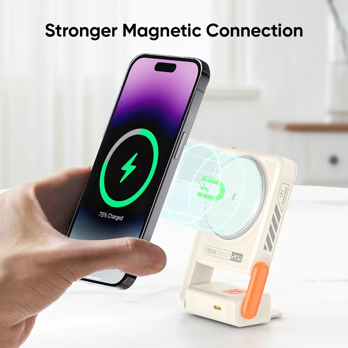 VIDVIE PB7006 3-IN-1 Magnetic Wireless Charging Power Bank