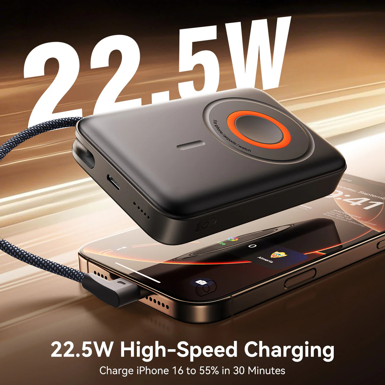 JOYROOM JR-PBM02 22.5W 3in1 magnetic mobile power bank 10000mAh