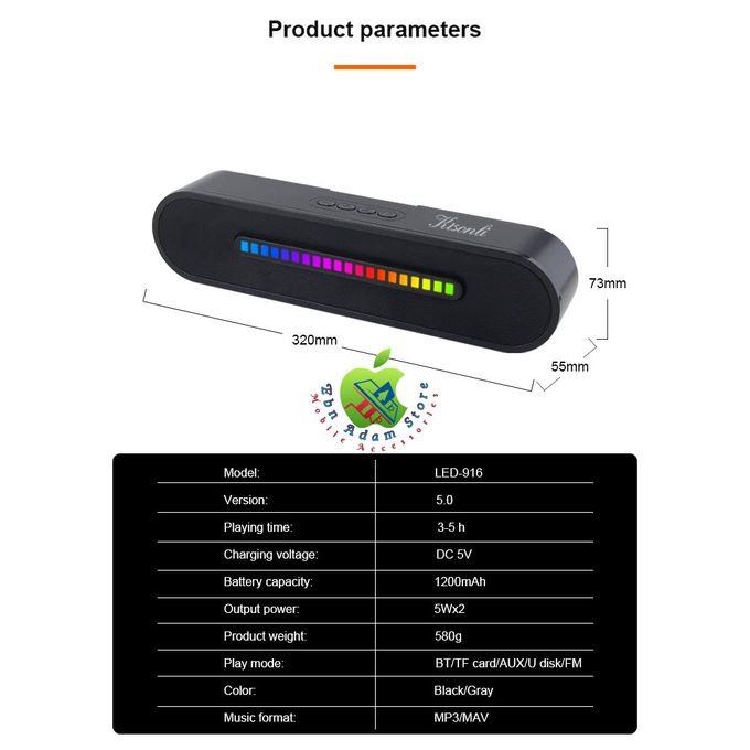 Kisonli LED-916 Gaming RGB Light Bluetooth