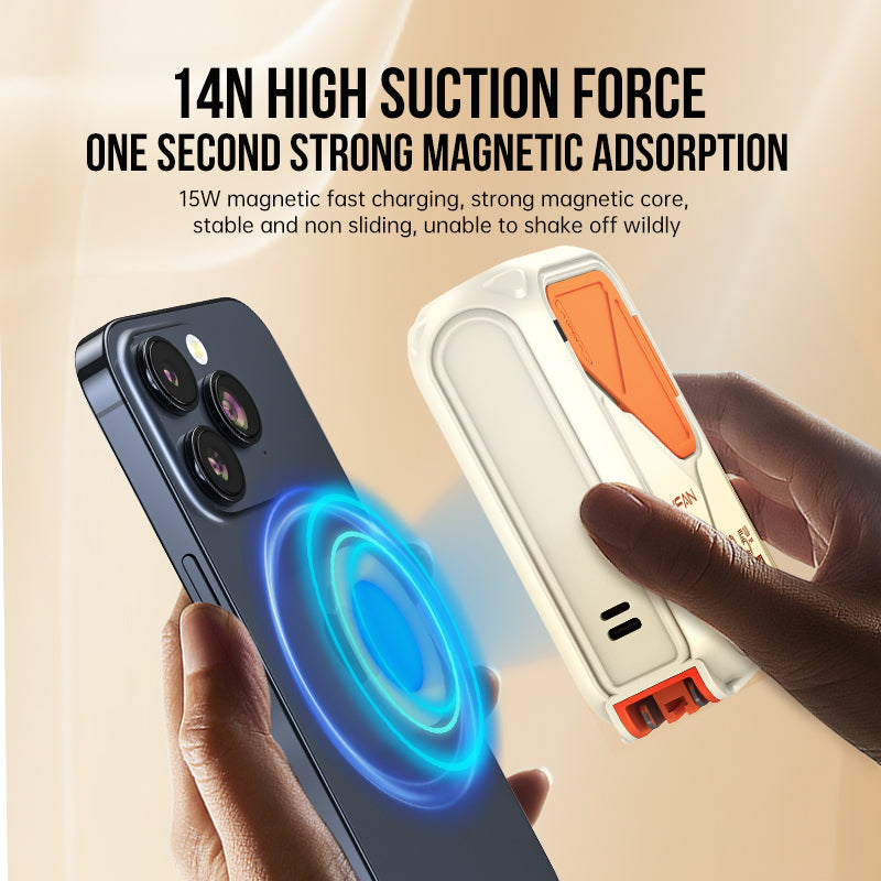 VFAN 22.5W Built-In Cable 10000mAh Multi-Functional Power Bank