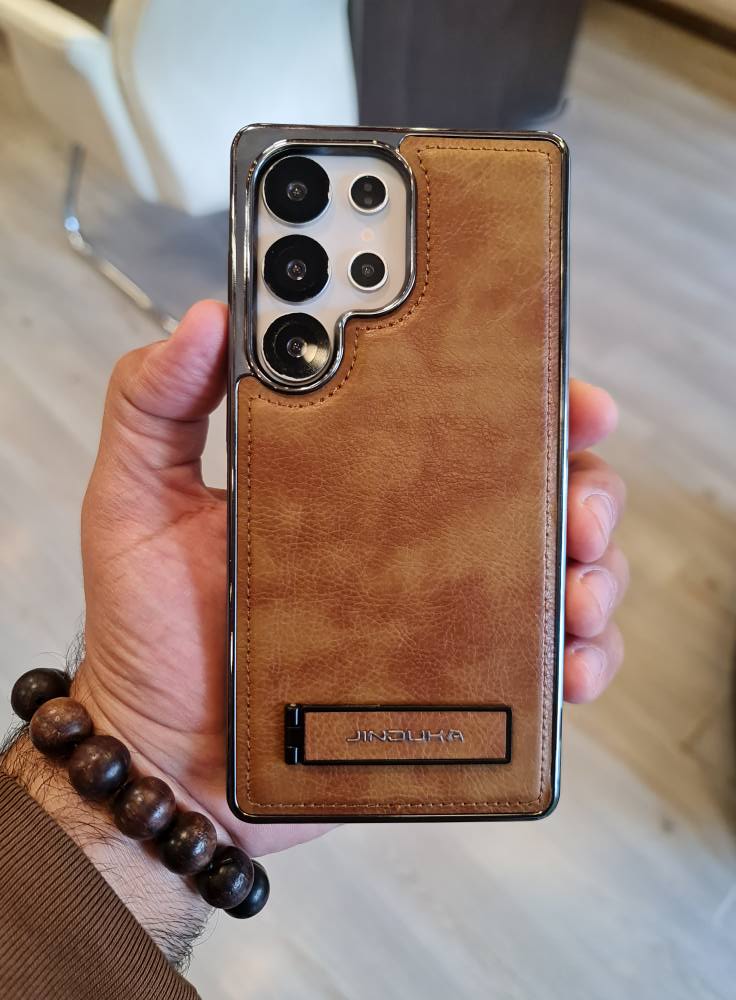 Luxury PU Leather Bracket Holder Phone Case For Samsung