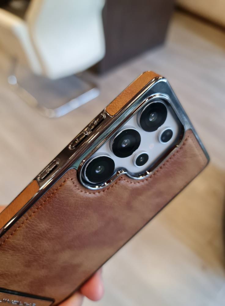 Luxury PU Leather Bracket Holder Phone Case For Samsung