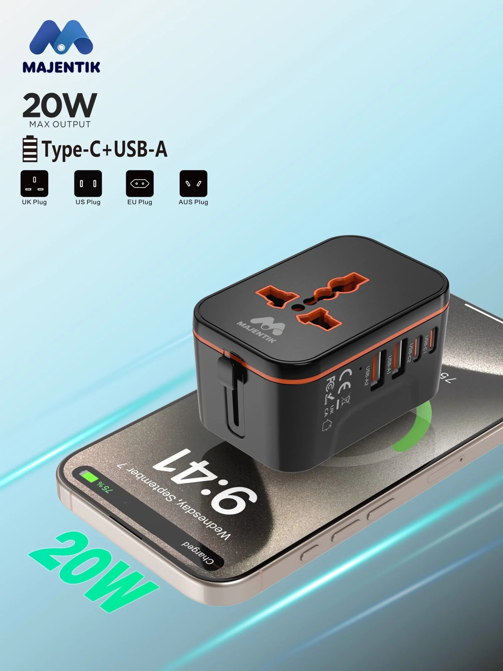 Majentik Travel Adapter MC-013