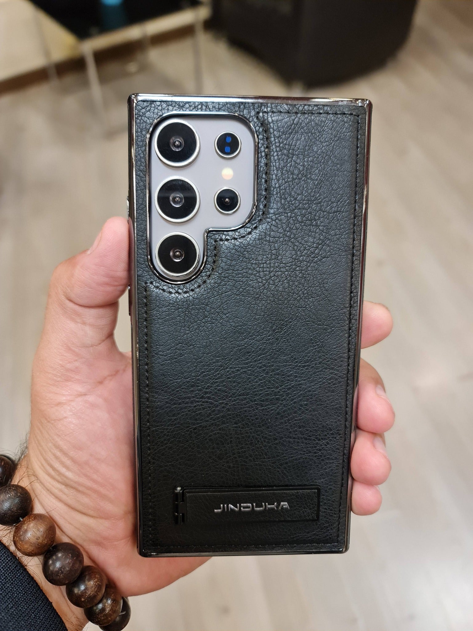 Luxury PU Leather Bracket Holder Phone Case For Samsung