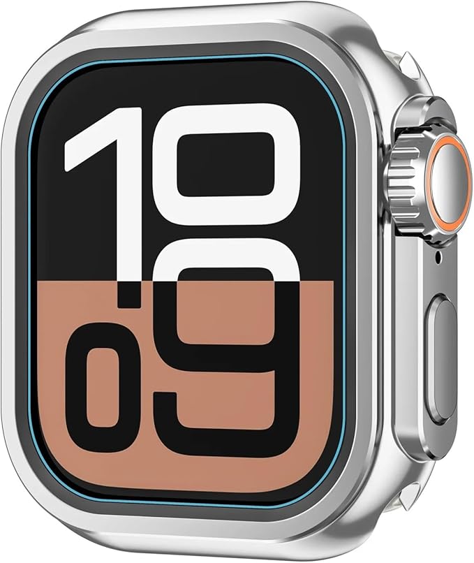 Shock-absorbing metal case for Apple Watch