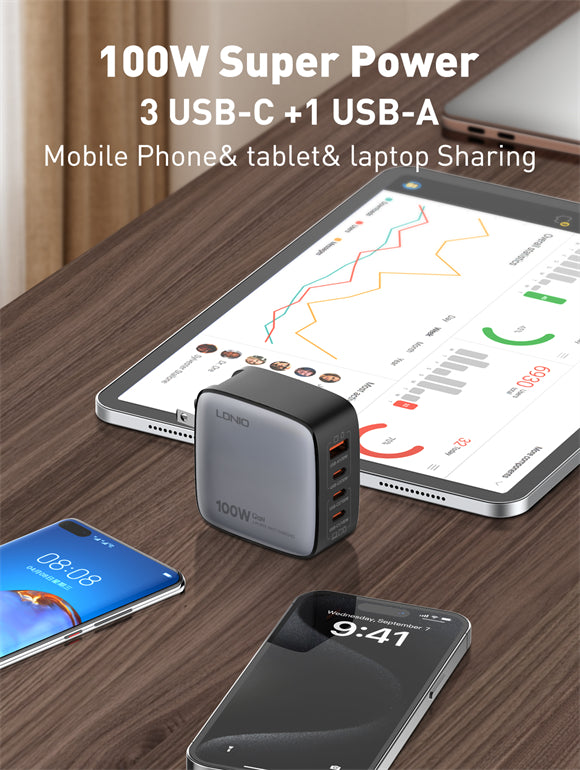LDNIO 100W GaN Supper Fast Charger Q408