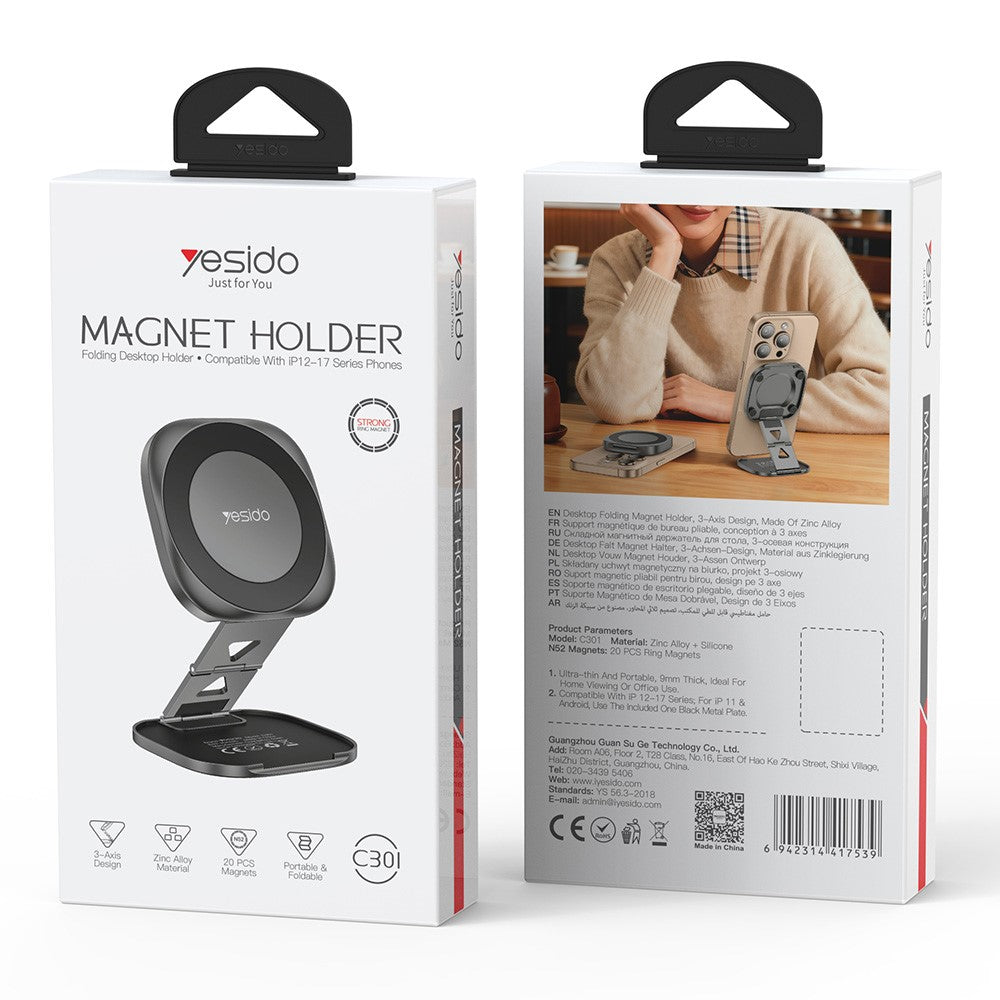 Yesido C301 Magnetic Foldable Desktop Phone Holder