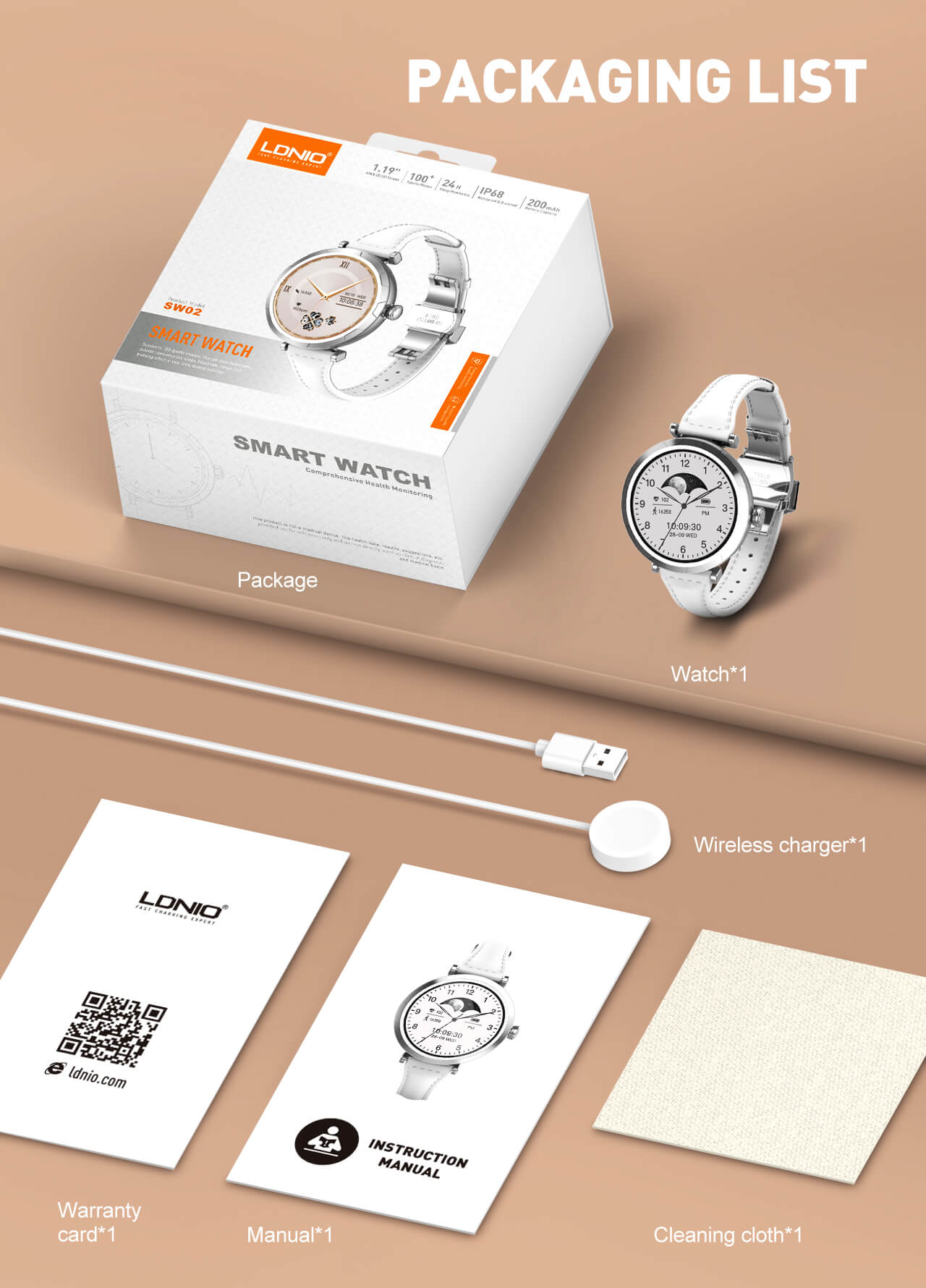 LDNIO SW02 Compact and Round SmartWatch