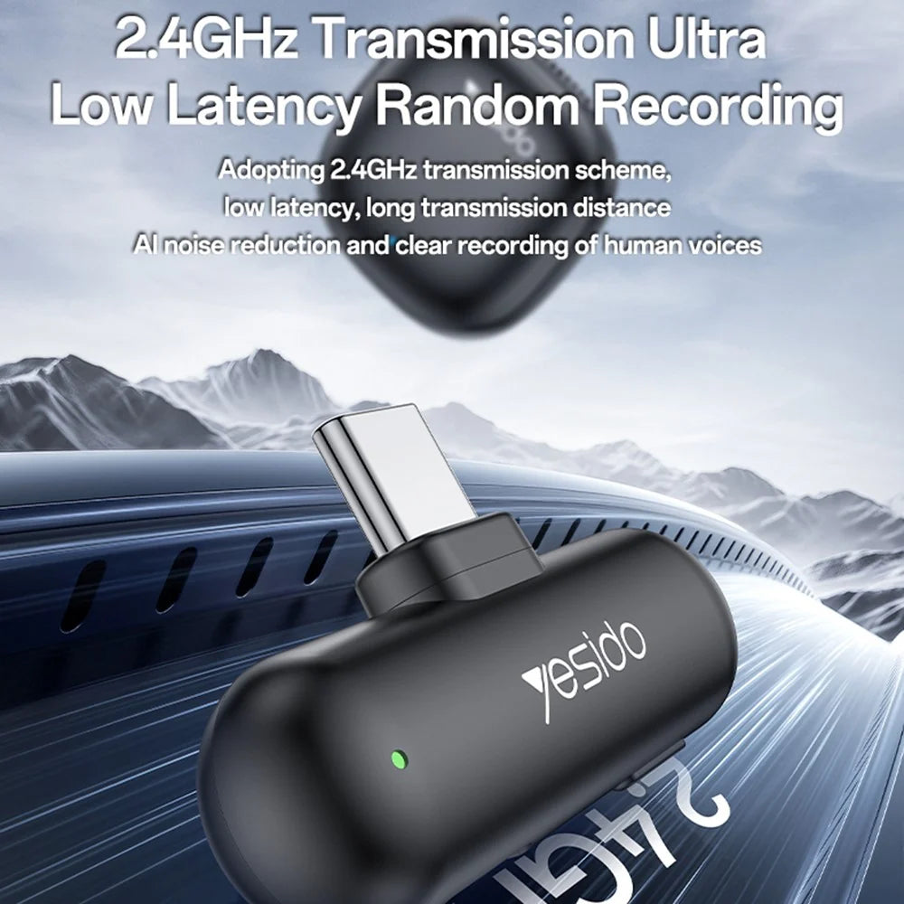 Yesido KR20 Mini Wireless Lavalier Microphone