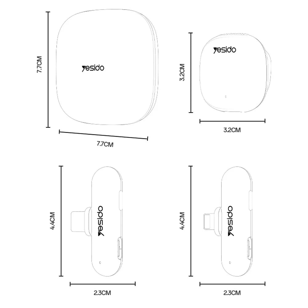Yesido KR20 Mini Wireless Lavalier Microphone