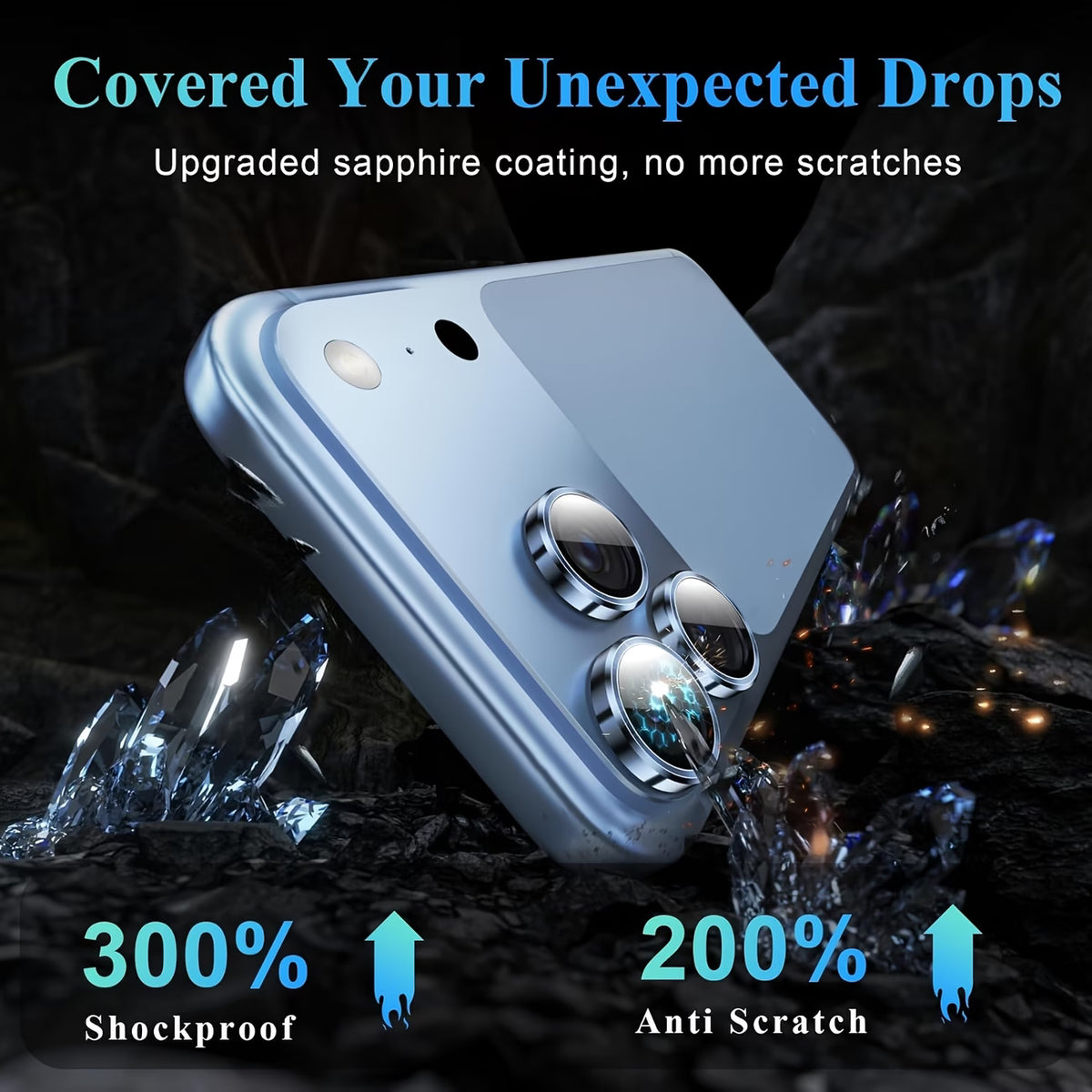 ZKLC Titanium Alloy Frosted Lens Glass camera lens protector for iPhone 18 Pro/iPhone 18 Pro Max Max