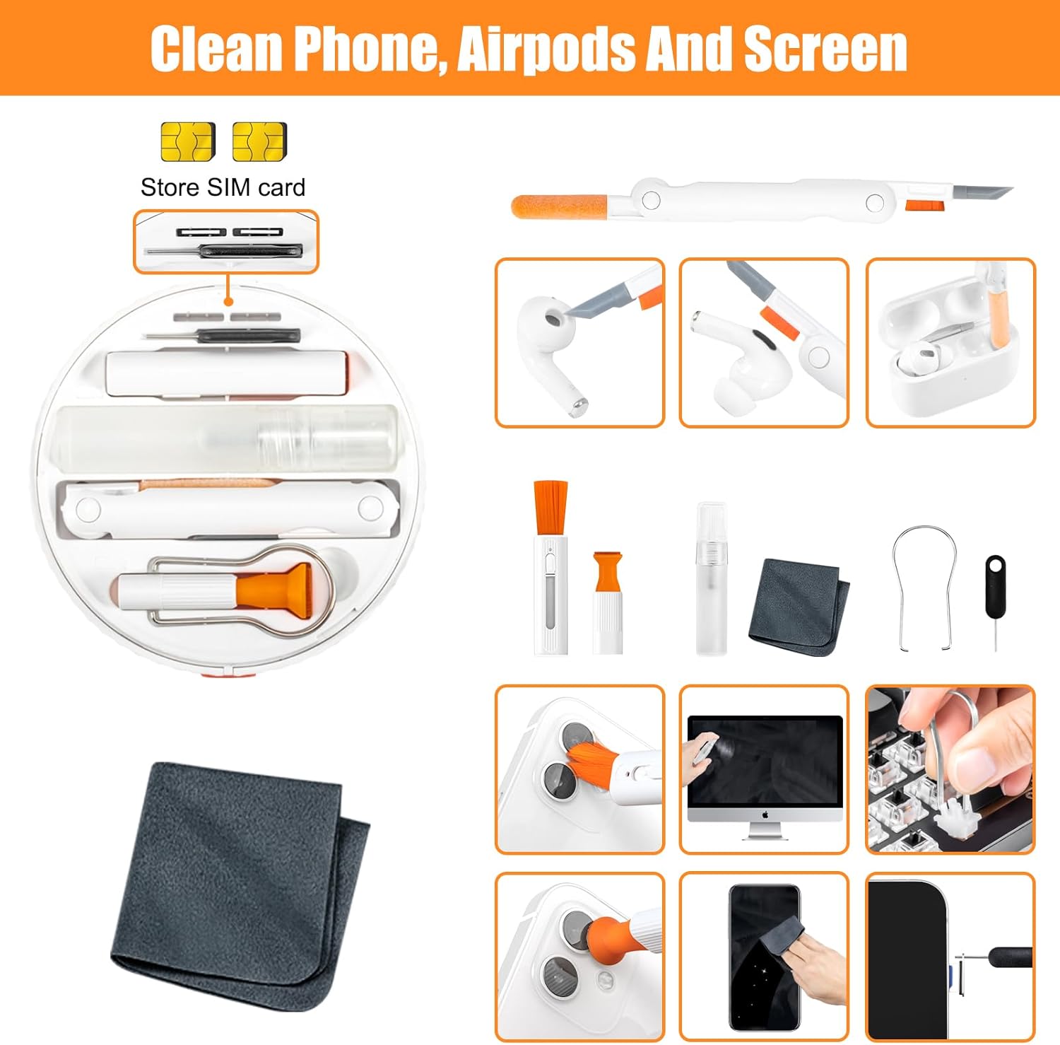 25 in 1 Mobile Phone Cleaning Brush Kit Computer Keyboard Cleaning
