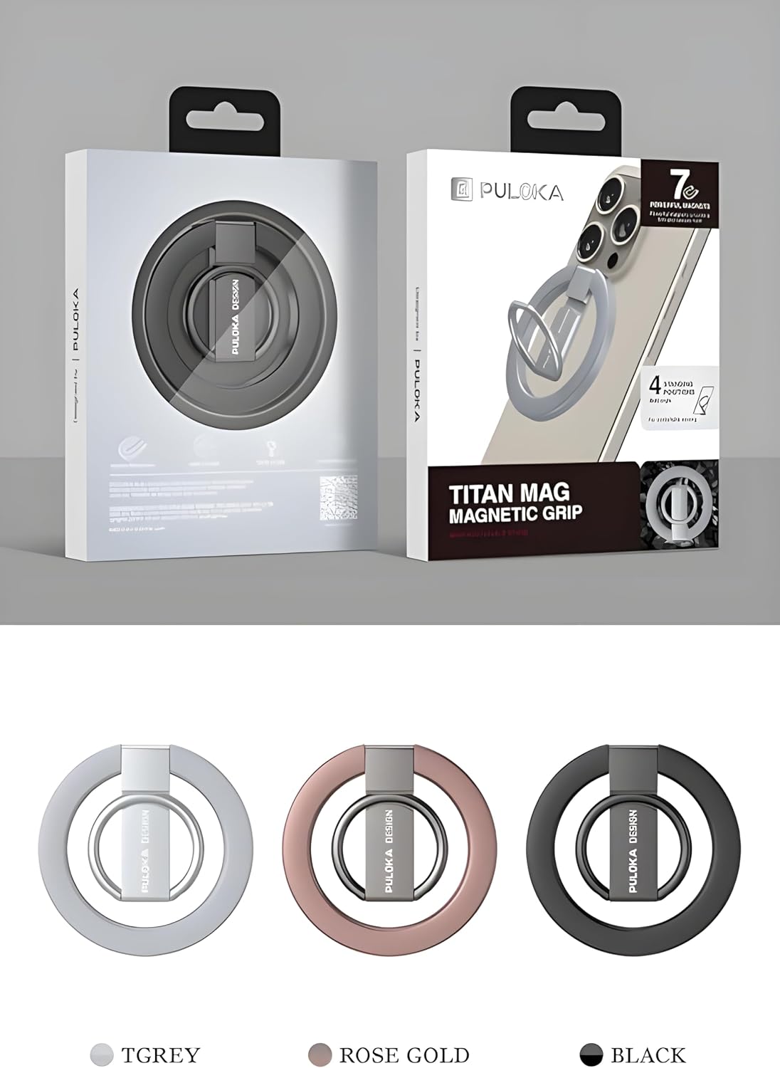 Puloka Premium Metal Ring Holder 360° Rotation