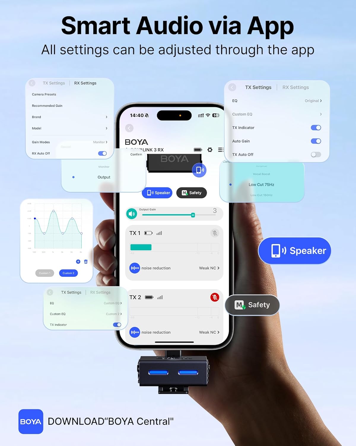 BOYALINK 3 AI-Powered Button-Sized Wireless Microphone