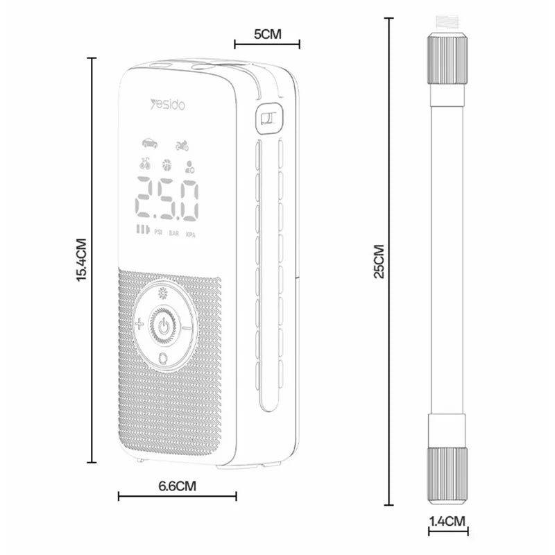 Yesido Wireless Tire Inflator Air Pump VC17