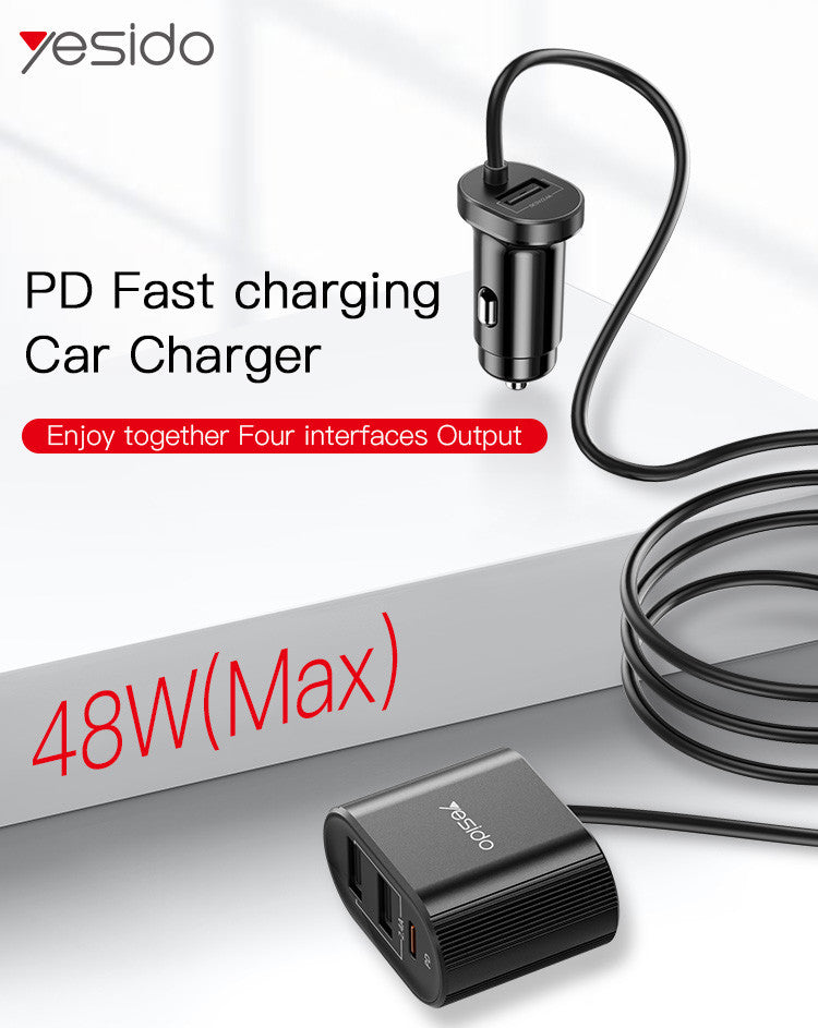 Yesido Y41 Multi Ports Fast Charging Car Charger