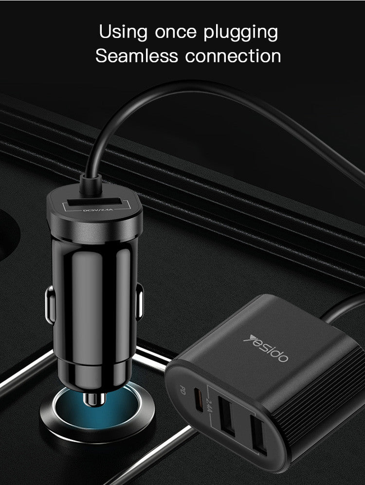 Yesido Y41 Multi Ports Fast Charging Car Charger