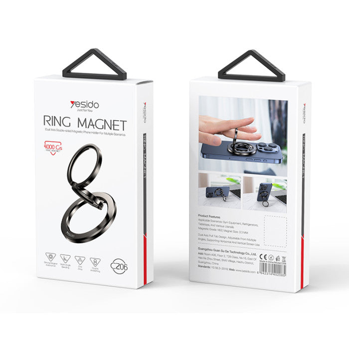 Yesido C206 Zinc Alloy 180 Degree Dlip Ring Phone Holder