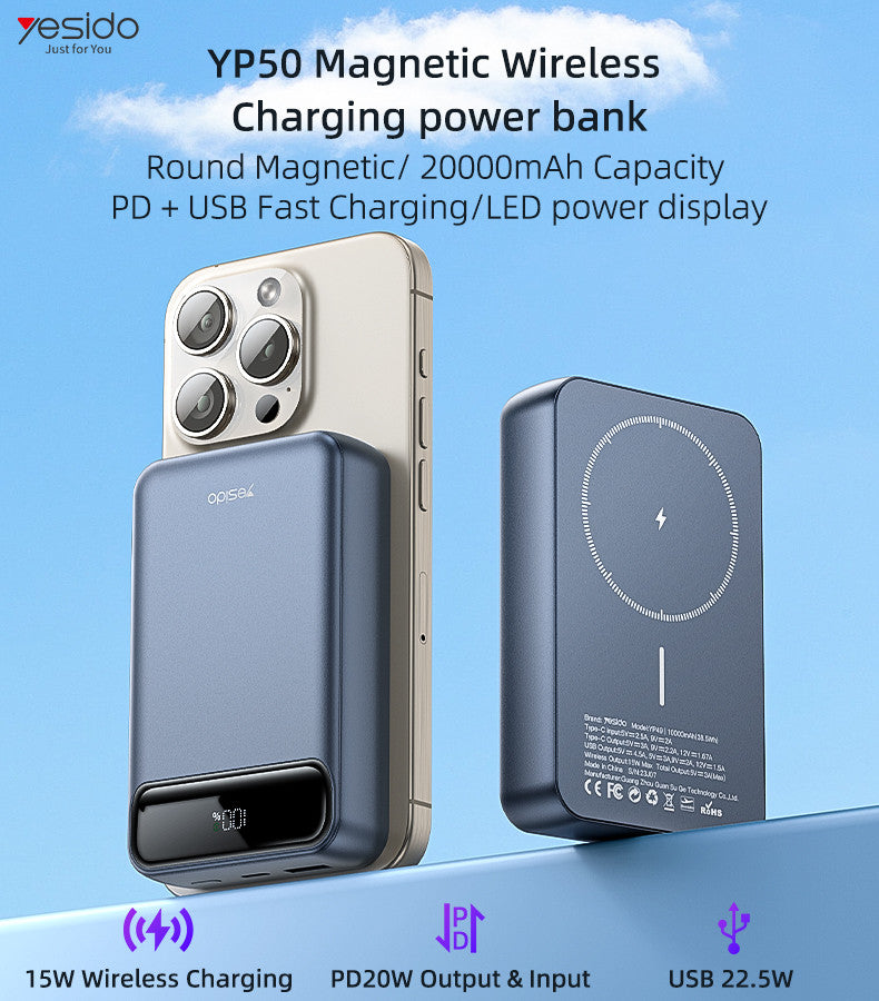 Yesido YP50 35W Fast Charging 20000mAh Power Bank