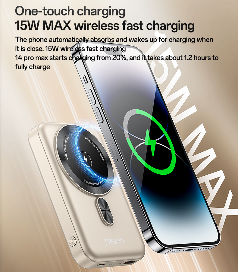 Yesido YP60 360-Degree Rotating Bracket 15W Wireless Fast Charging