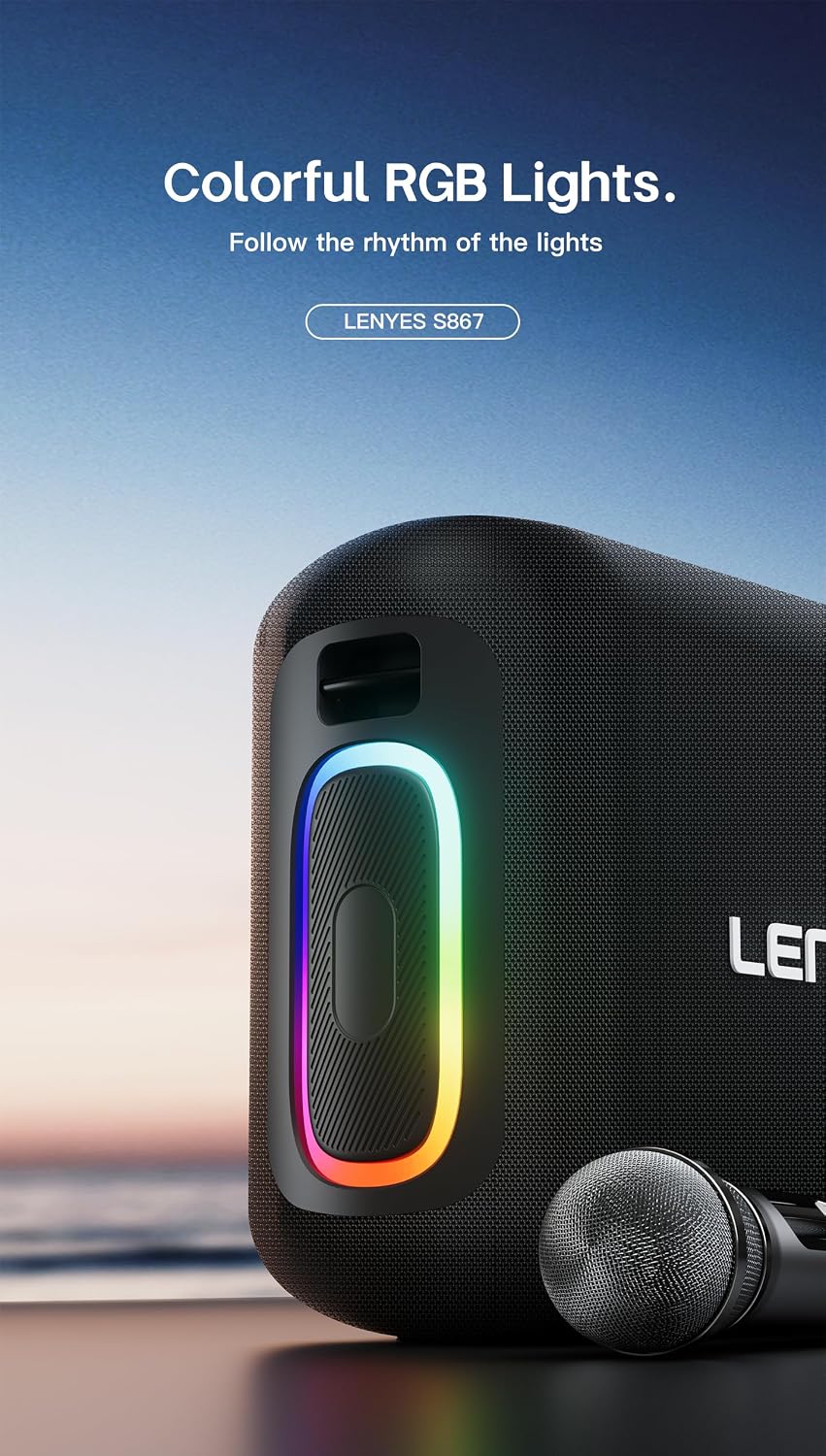 Lenyes 100W Portable Karaoke Speaker S867