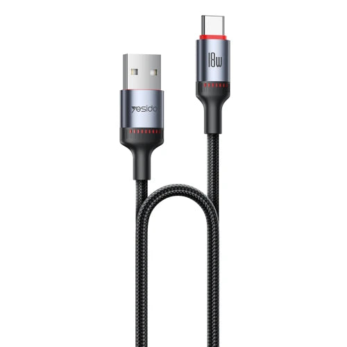 Yesido CA129C 1.2M USB To Type-C 18W Fast Charging Data Cable