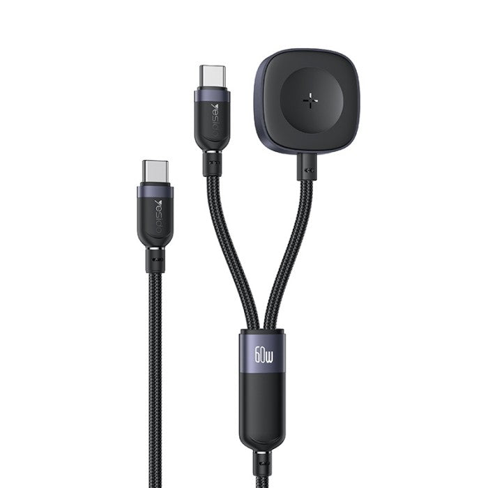 Yesido CA136C 1.2M 60W Fast Charging 2 in 1 Data Cable