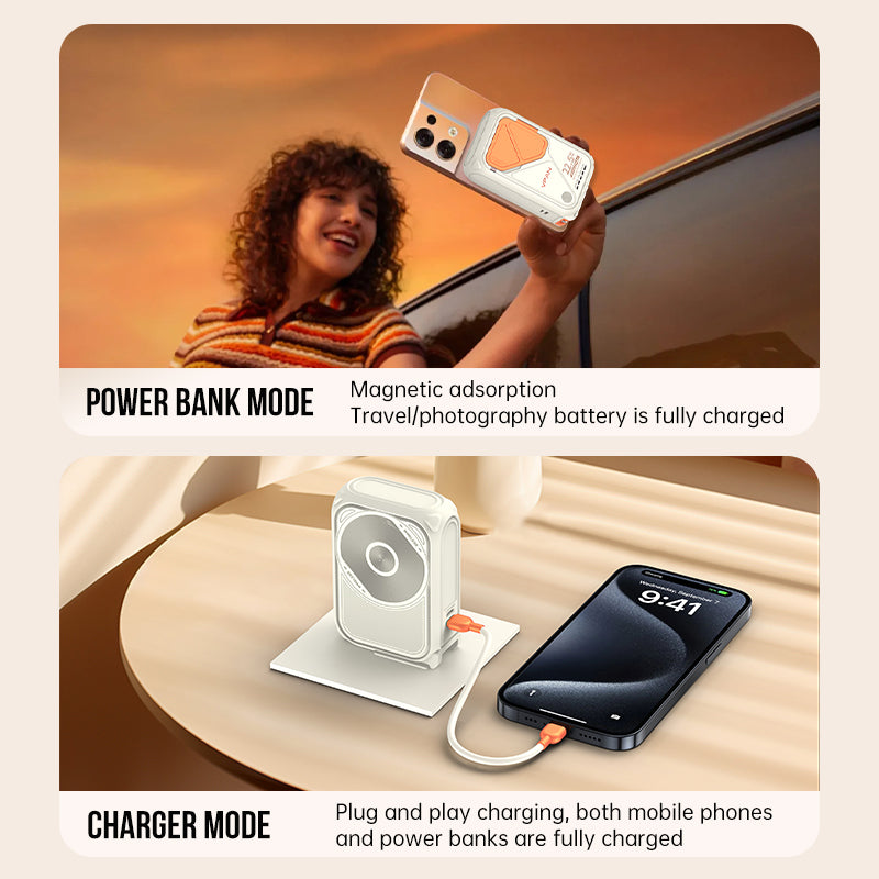 VFAN 22.5W Built-In Cable 10000mAh Multi-Functional Power Bank