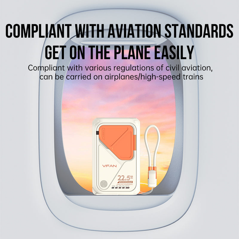 VFAN 22.5W Built-In Cable 10000mAh Multi-Functional Power Bank