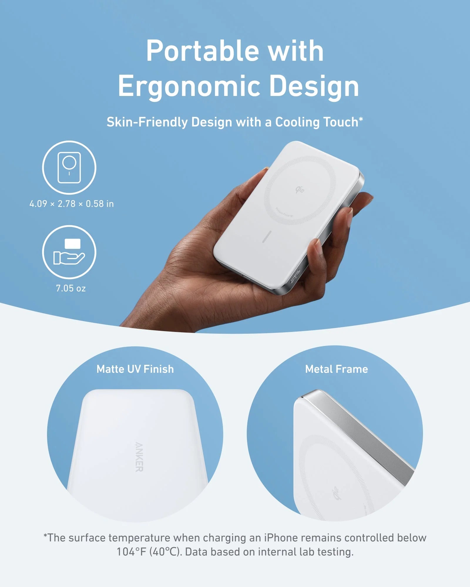 Anker A1664 MagGo Power Bank (10K, Slim.30W)