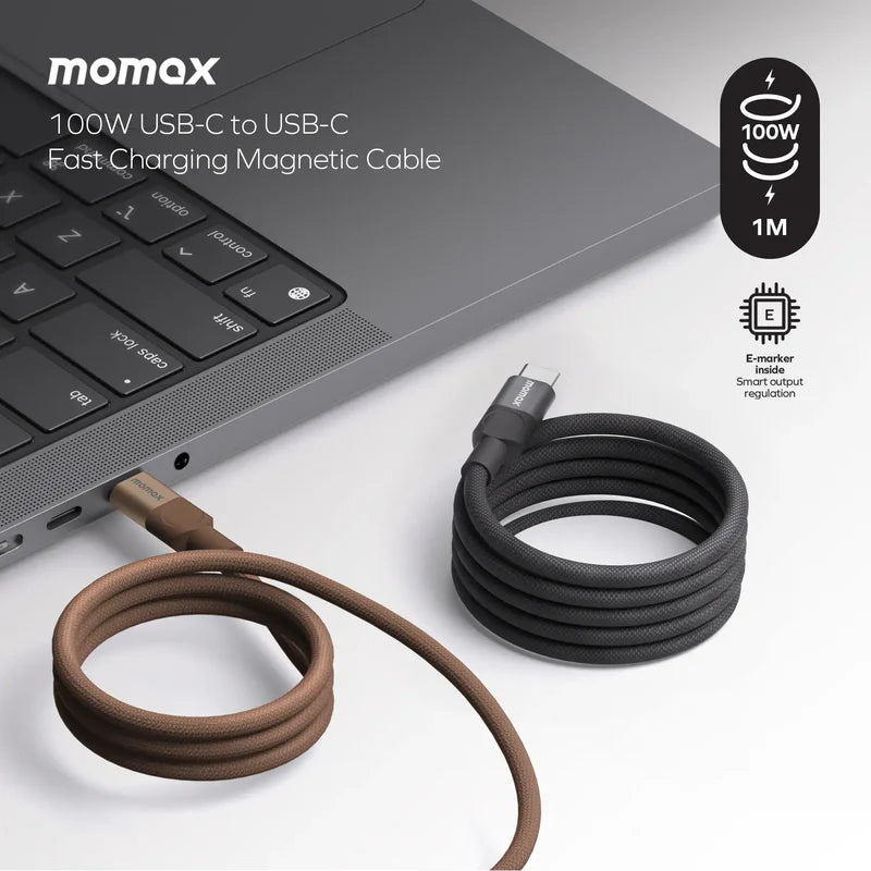 Momax Mag.Link Magnetic USB-C to USB-C Cable 100W 1m