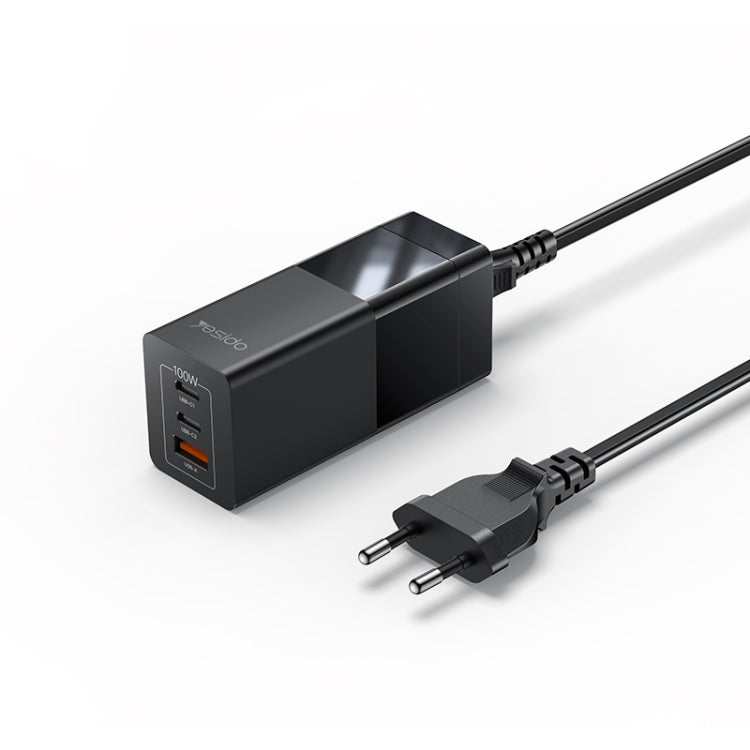 Yesido YC58 100W 2Type-C+USB Ports with 1 Socket Desktop GaN Charger