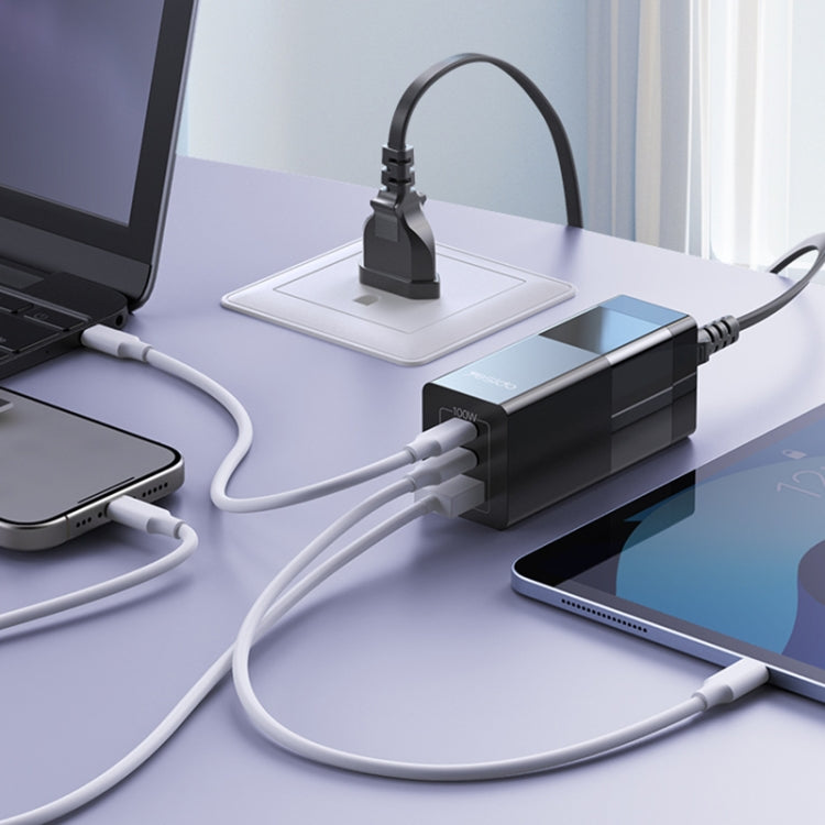 Yesido YC58 100W 2Type-C+USB Ports with 1 Socket Desktop GaN Charger