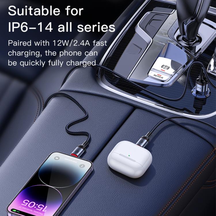 Yesido CA129L 12W 2.4A USB to 8 Pin Charging Data Cable