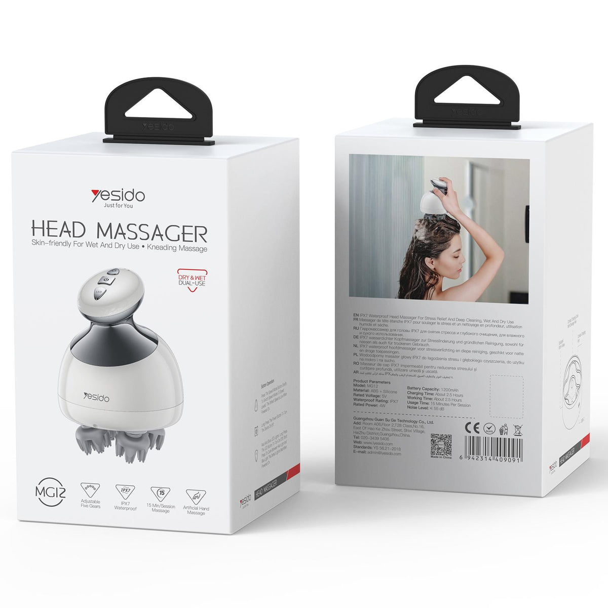 Yesido MG12 IPX7 Wireless Functional Head Massager
