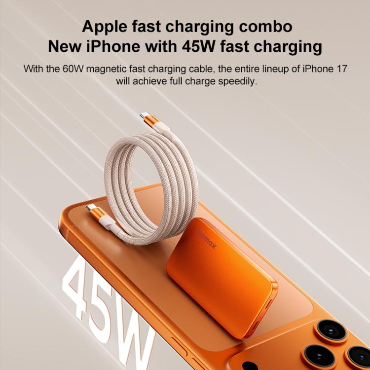 MOMAX 1-Charge Ultra 45W 2-Port GaN Silm Fast Charger Kit, US Plug