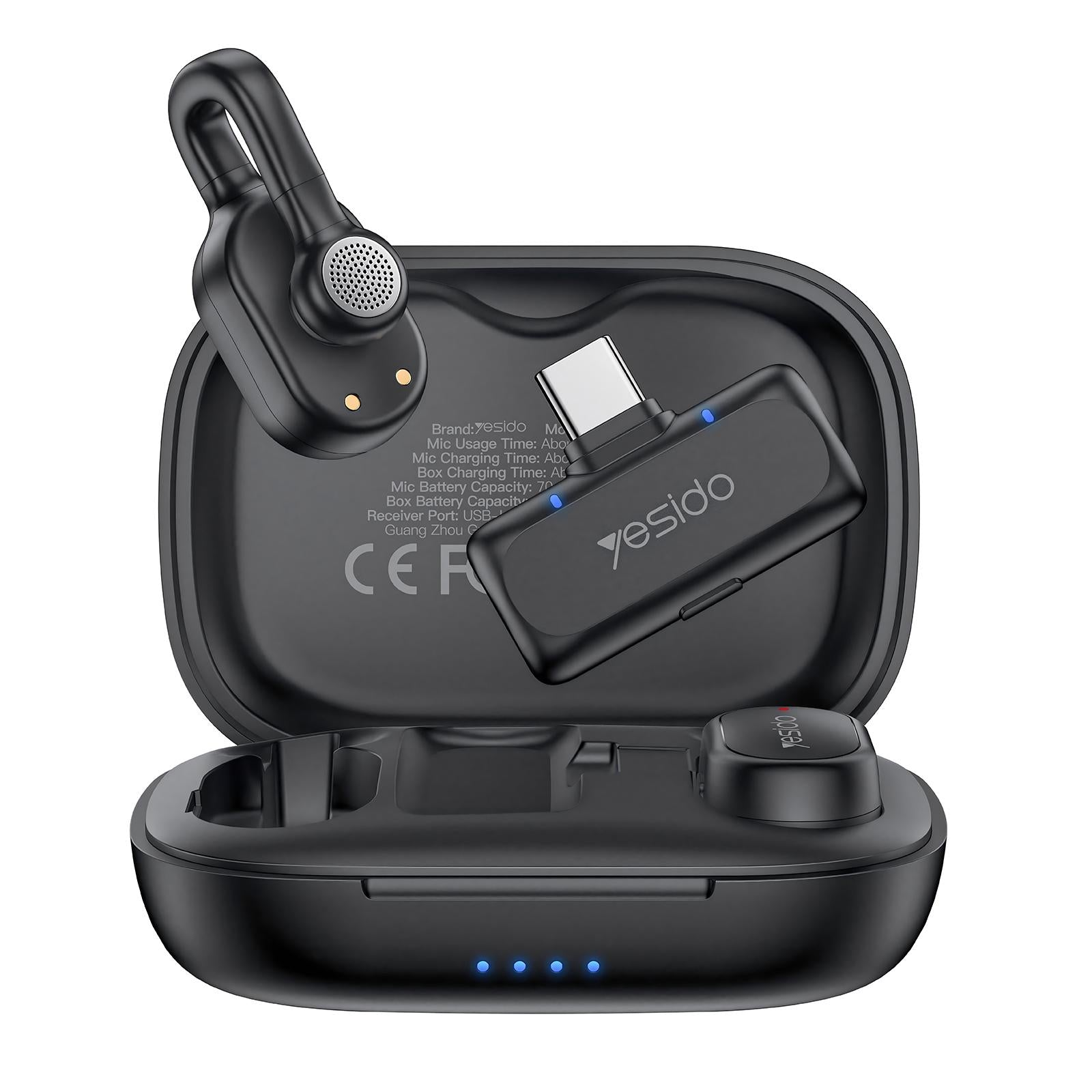 YESIDO KR25 AI Noise Reduction Lavalier Microphone with Type-C