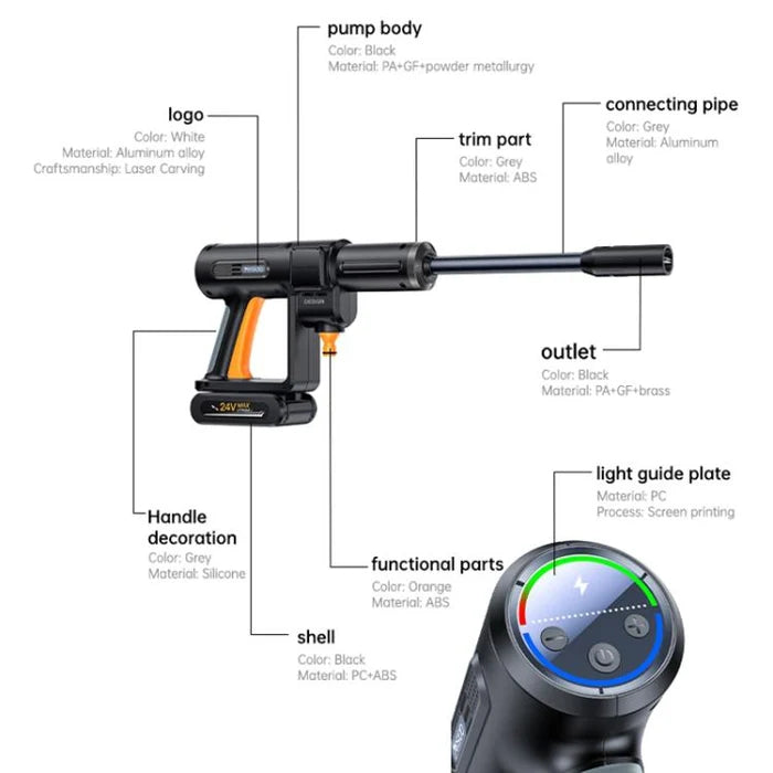 Yesido VC18 Pressure Injection Cordless Car Wash Water Gun