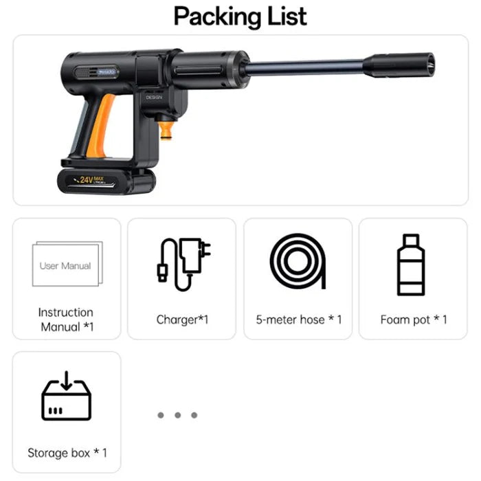 Yesido VC18 Pressure Injection Cordless Car Wash Water Gun