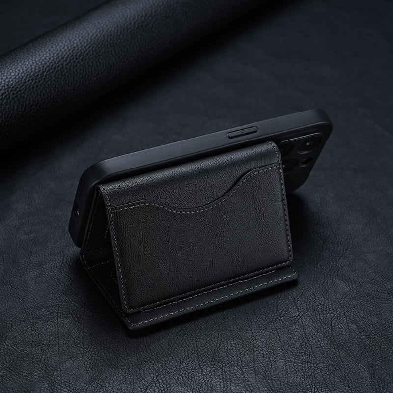 Safe PU Leather Wallet Magnetic Credit Card Holder