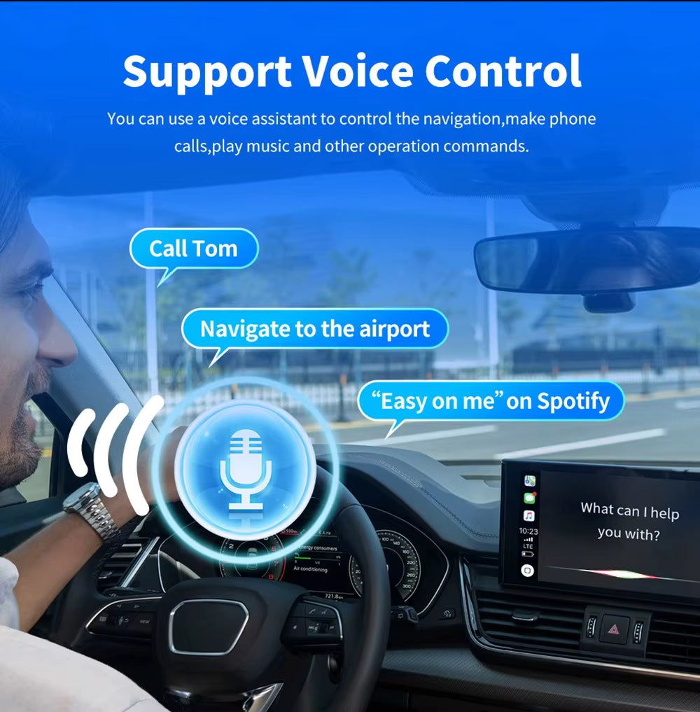 CarPlay Android Auto GPS Wireless Adapter 2 USB Type C Ports