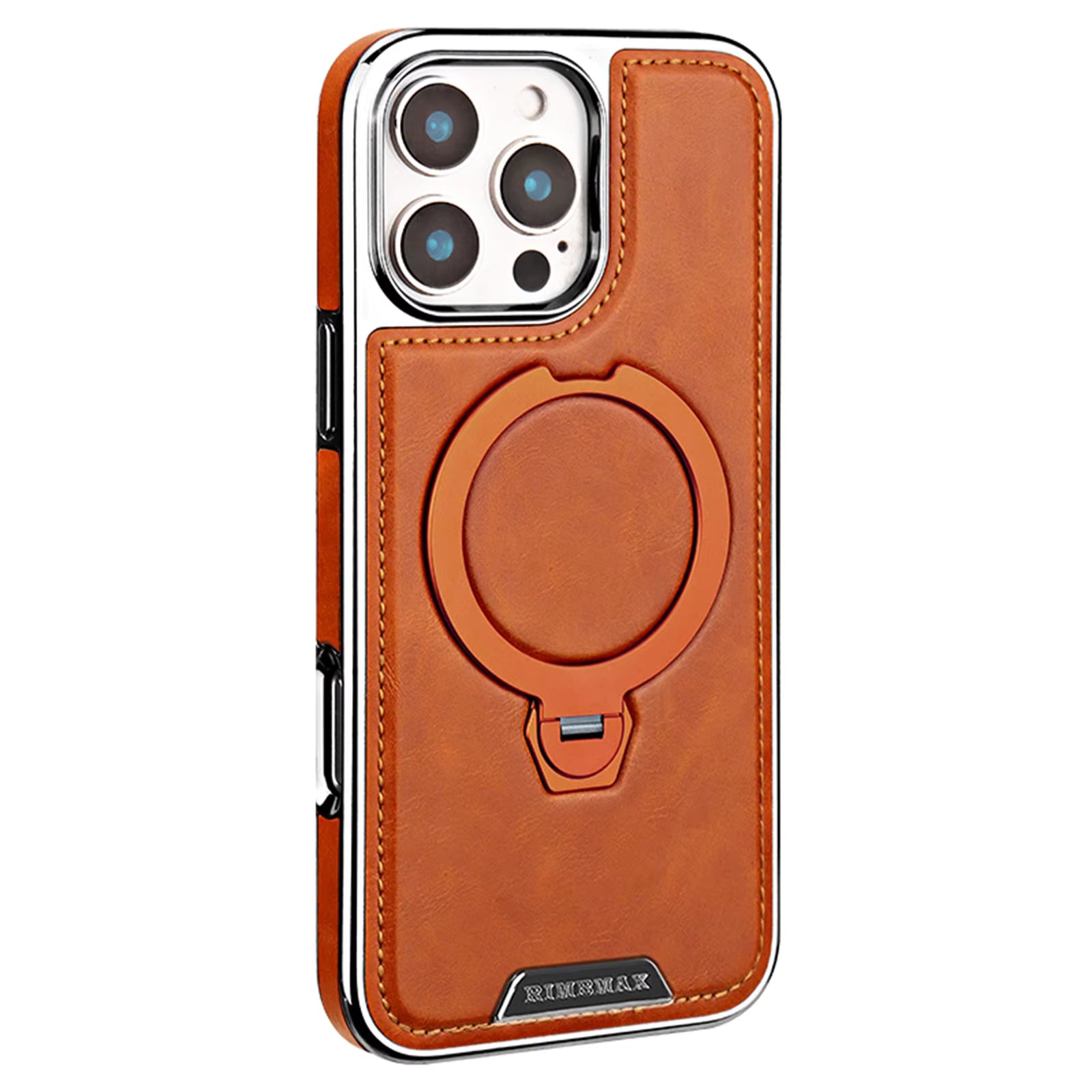 RUIMEIBI New Plating PU Leather Magnetic Phone Case for iPhone