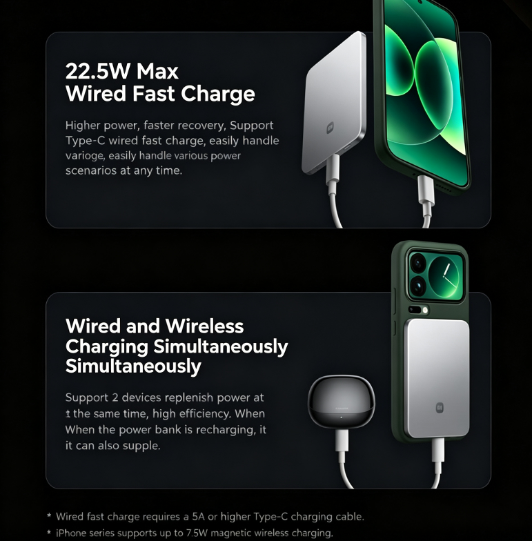 Xiaomi UltraThin Magnetic Power Bank 5000mAh 15W