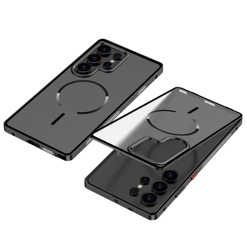 Metal Bumper Frame Frosted PC Back Cover Case For Samsung