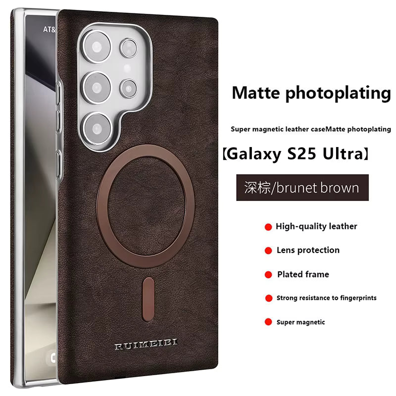 RUIMEIBI Matte photoplating Samsung Premium Leather Flip Case